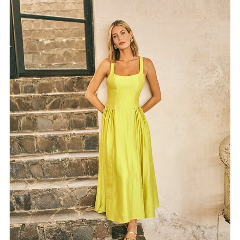 ANTONIO MELANI M.G. Style kiwi chartreuse Dress